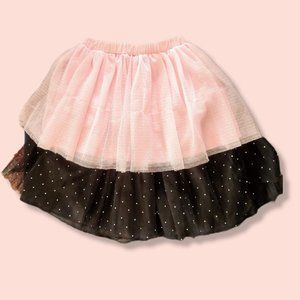 2 Toddler Tutu Black w White Dots and Pink both w/Tulle